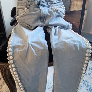 Boston Proper pearl embellished jeans